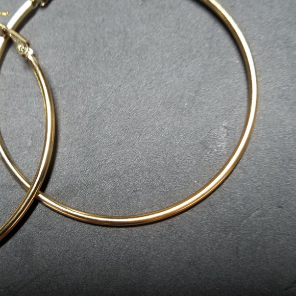 Gold & Rose Gold Hoop Earrings - Picture 3 of 5